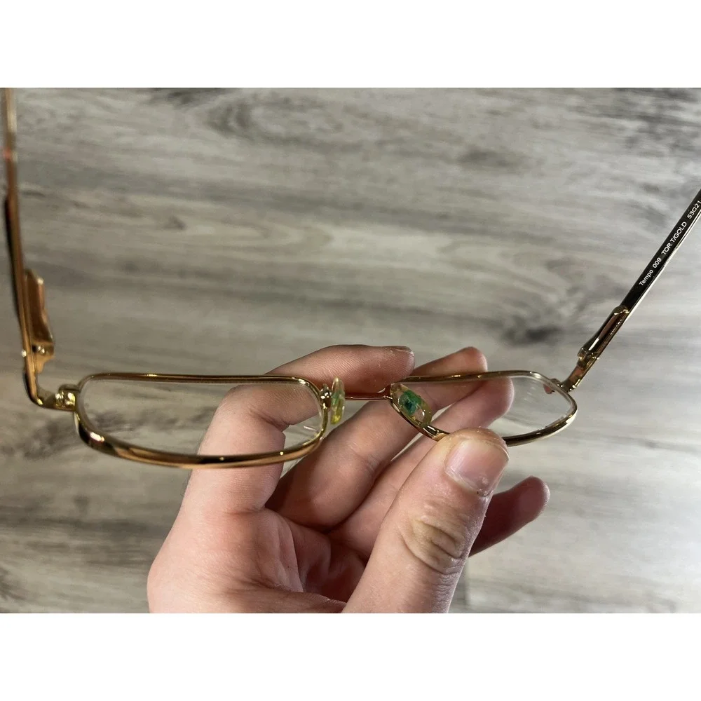 TEMPO 009 Tort Gold AUTHENTIC DESIGNER‎ EYEGLASSES 53-21-150 FRAMES ONLY